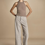 pantalone in velluto cropped ZELDA PEARL GREY true avenue 
