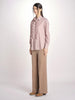 Camicia a righe con rouches