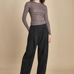 girocollo a costine manica luna in lana merino LAU30 E14043 SIGARO milaura 