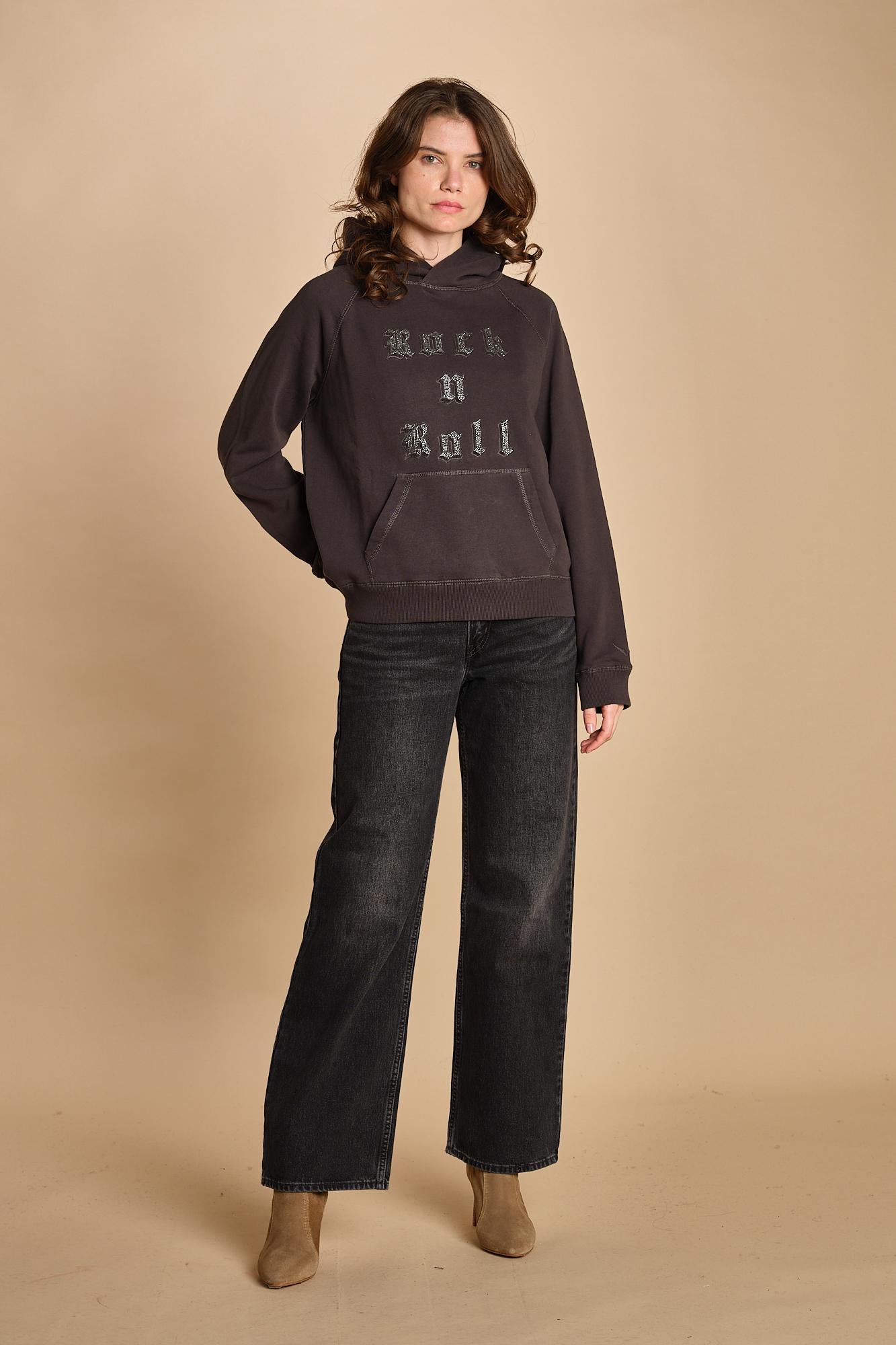 felpa con cappuccio. JWSS01607 CARBONE 021 zadig & voltaire 