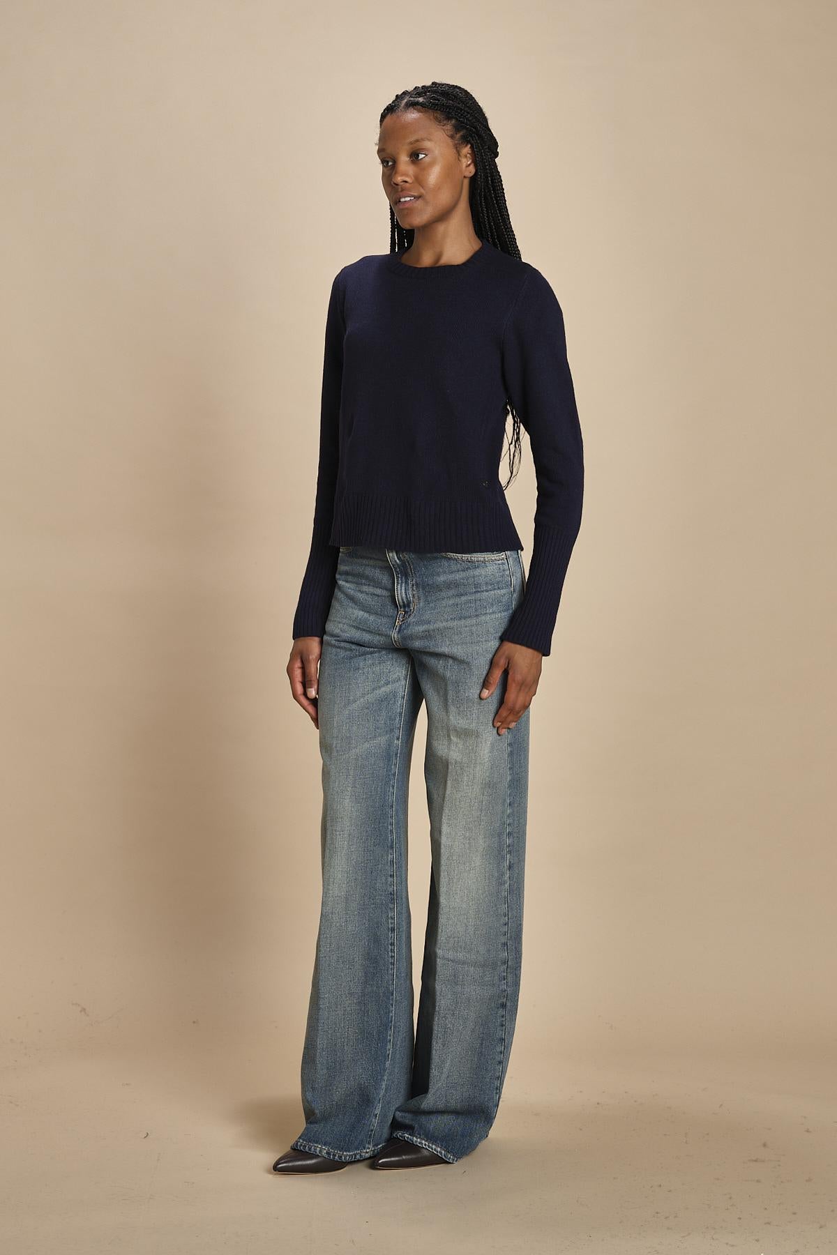 d2501005 girocollo slim by milaura. d2501005 866 BLU milaura 