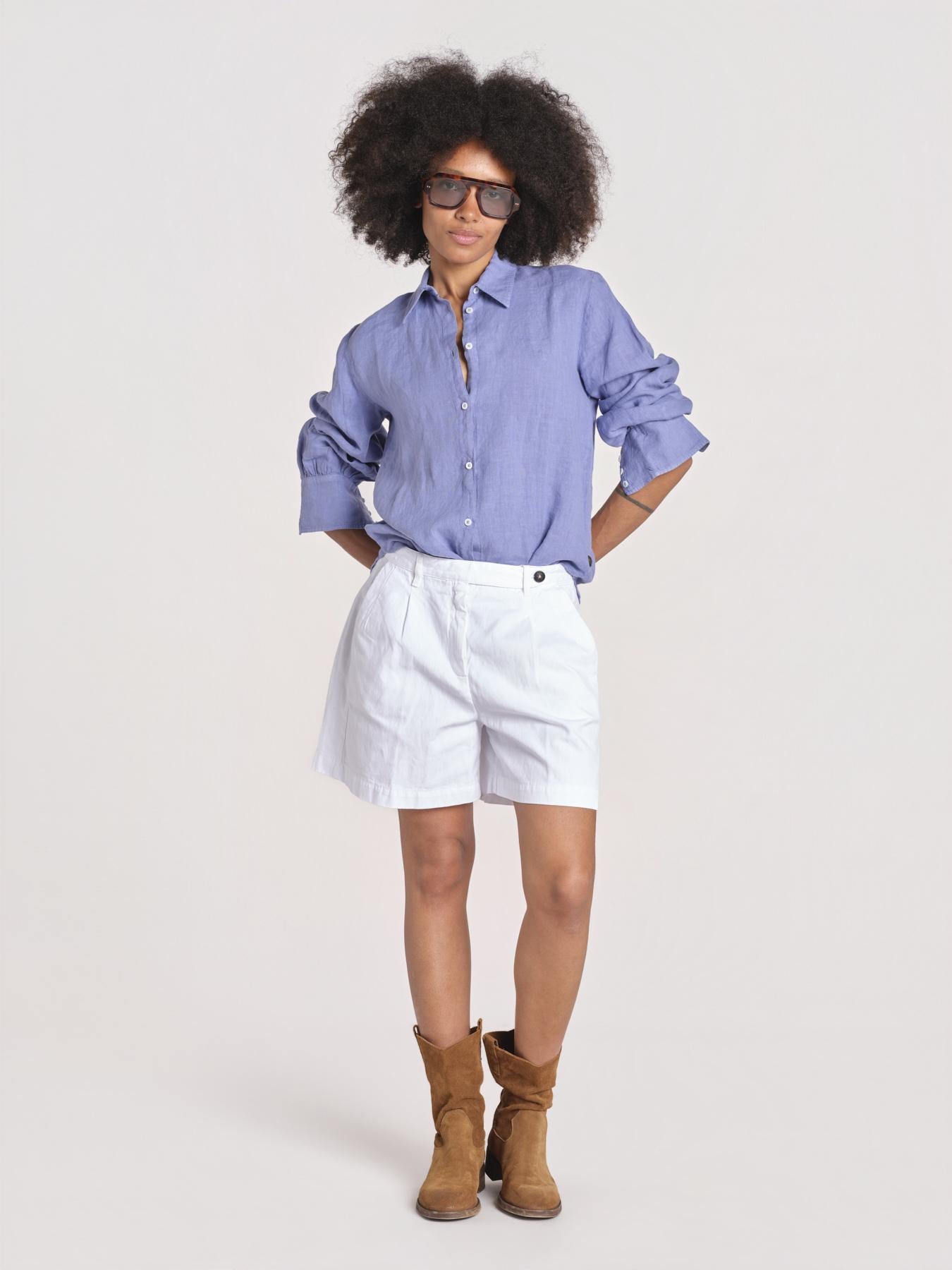 ANNA camicia in lino maschile ANNA M29D0ANNA_T2159 U427 TULIP massimo alba 