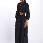 MARIA top con nodo e maniche lunghe MARIA INDIGO laraethnics 