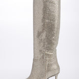 Stivale platino tacco 7,5 cm ST1580 PLATINO l'arianna 