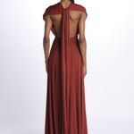 ALLUIM DRESS abito lungo ALLIUM CHOCOLATE nash 