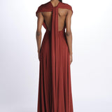 ALLUIM DRESS abito lungo ALLIUM CHOCOLATE nash 