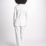 blazer due bottoni in lino LIVI STRUCURELINEN IVORY true avenue 