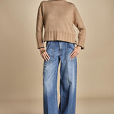 maglia dolcevita over SAMANTHA CAMMELLO NERO tenne' 