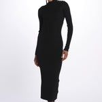 MIREILLE abito in maglia scollo schiena KWDR00179 NERO zadig & voltaire 