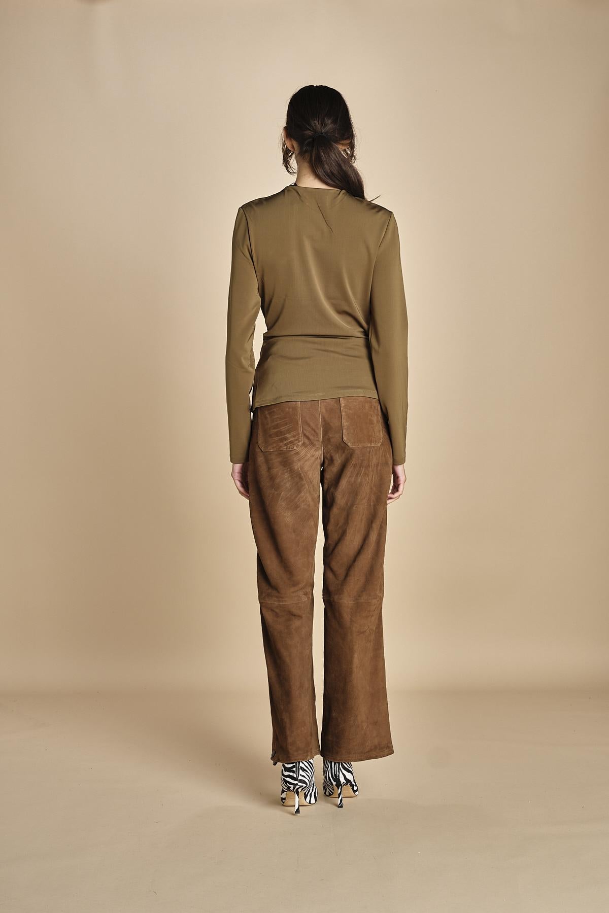 top con fibbie MAILEY OLIVE malina 