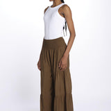 EMILE pantaloni con balze EMILE OLIVE laraethnics 