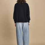 maglia bande con zip ANGIX NAVY bellerose 
