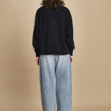 maglia bande con zip ANGIX NAVY bellerose 