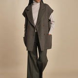 MELODIA pantalone cropped con risvolto in gabardina MELODIA 652339 44 quelledue 