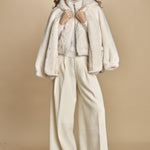 gilet in ecofur. GABI ECRU giovanni paris 