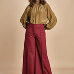 pantalone over con nervature in gabardine ORIANA 540339 164 quelledue 