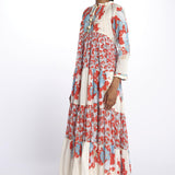 Abito lungo m/l fiori Maxi Hippydress MH BFF4 MA4 yvonne s. 