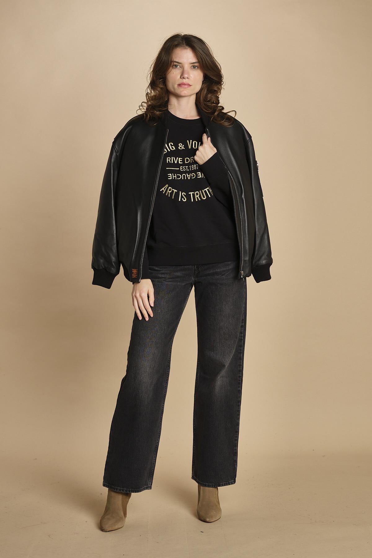 felpa girocollo. JWSL00001 NOIR 001 zadig & voltaire 