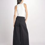 pantalone a vita bassa in gabardina DEVA T3118 T0176 BLACK T0002 the latest 
