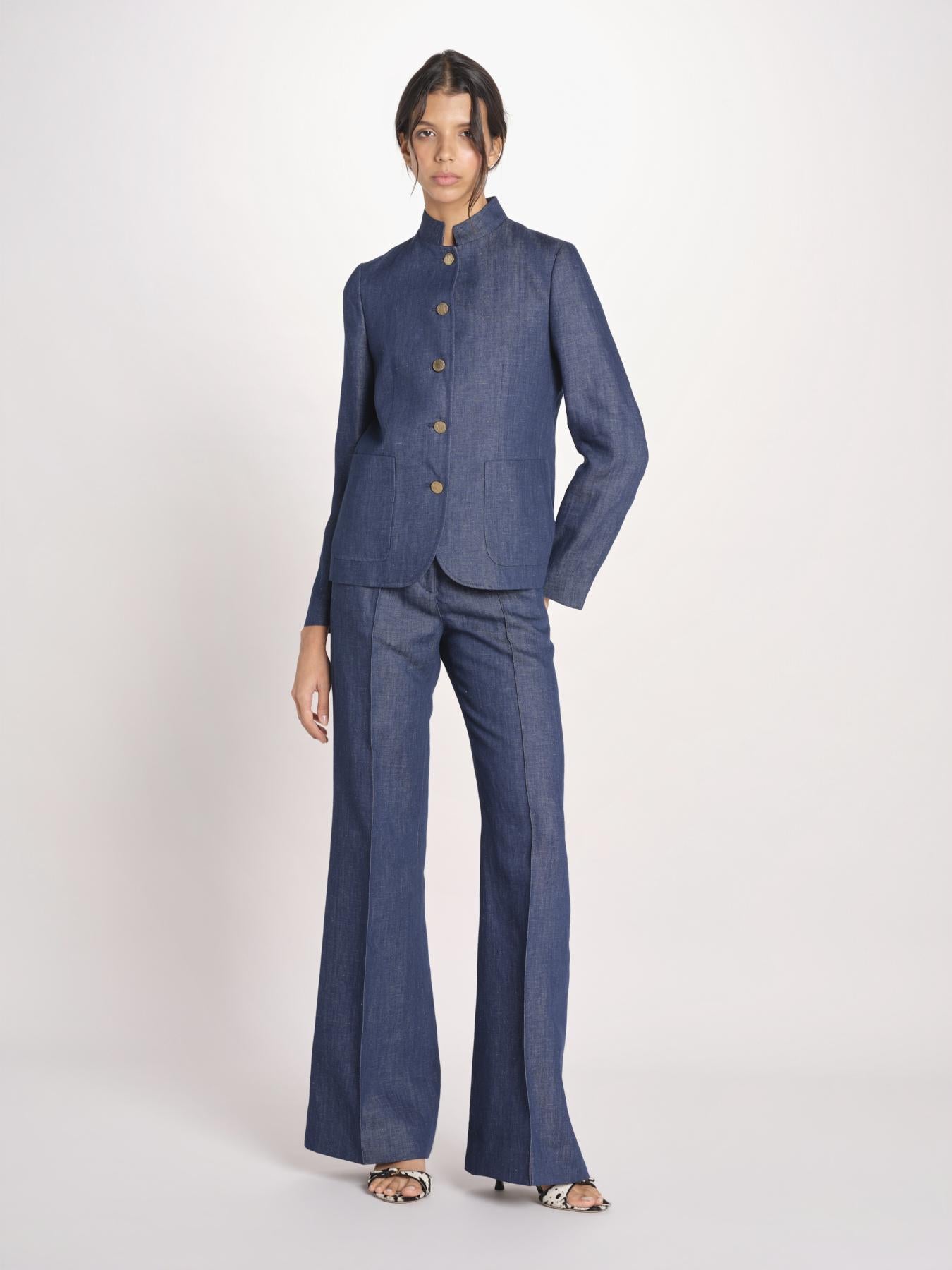 giacca guro in denim BIRGIT 33116 855 684 quelledue 