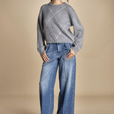 maglia girocollo con rombi CORNELIA GRIGIO tenne' 