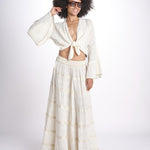 gonna lunga in lurex gessato SERENA OFF WHITE christianzen 