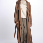 28A50 trench over in crepe satin 28A50 CACAO dusan 