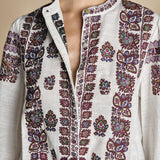 camicia con ricamo floreale TAMI BLOUSE CREAM antik batik 