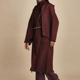 cappotto double con sciarpa VALERAN 5HA28-V01001 BORDEAUX vanessa bruno 