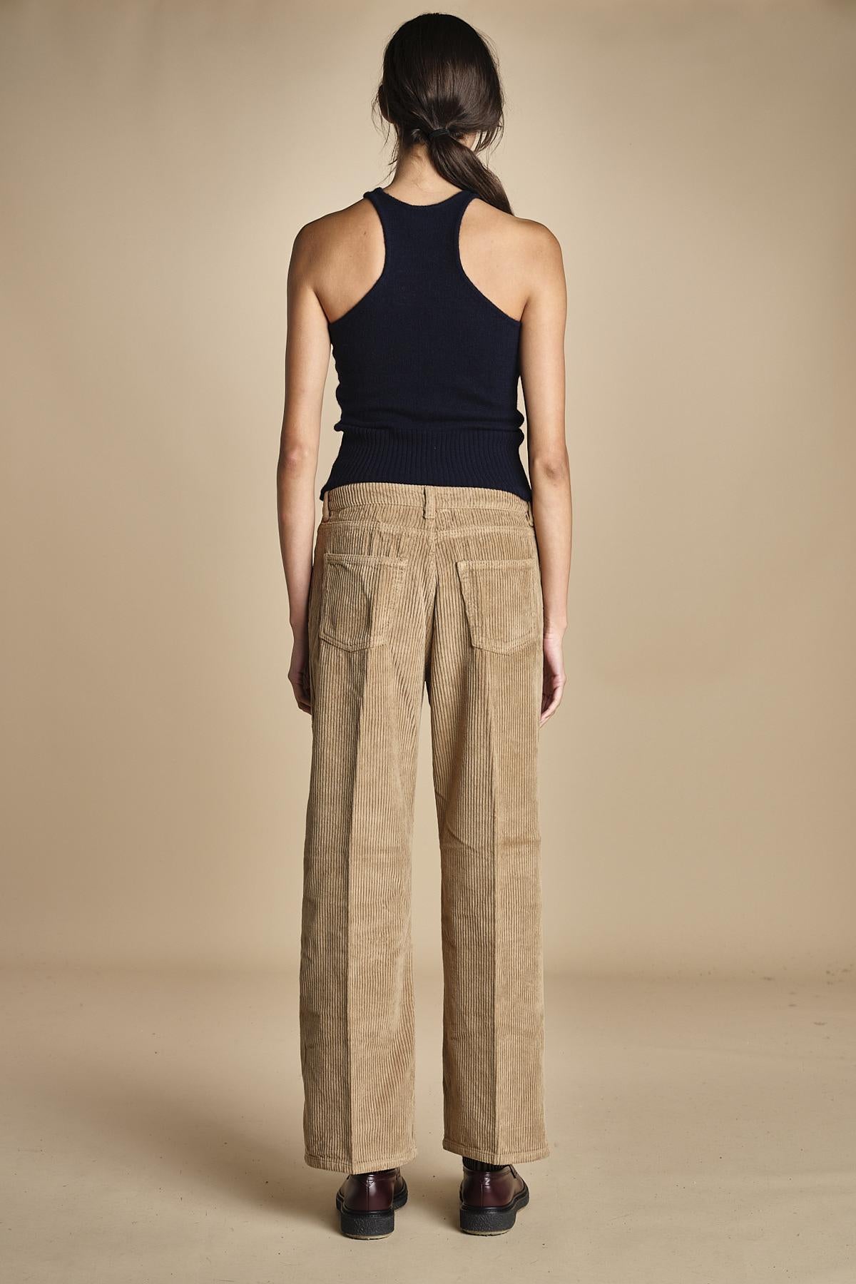 pantalone in velluto cropped ZELDA TOFEE true avenue 