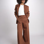 blazer over doppiopetto JASEMINA ROSE IO119125 DARK TOBACCO BR206 ivy oak 