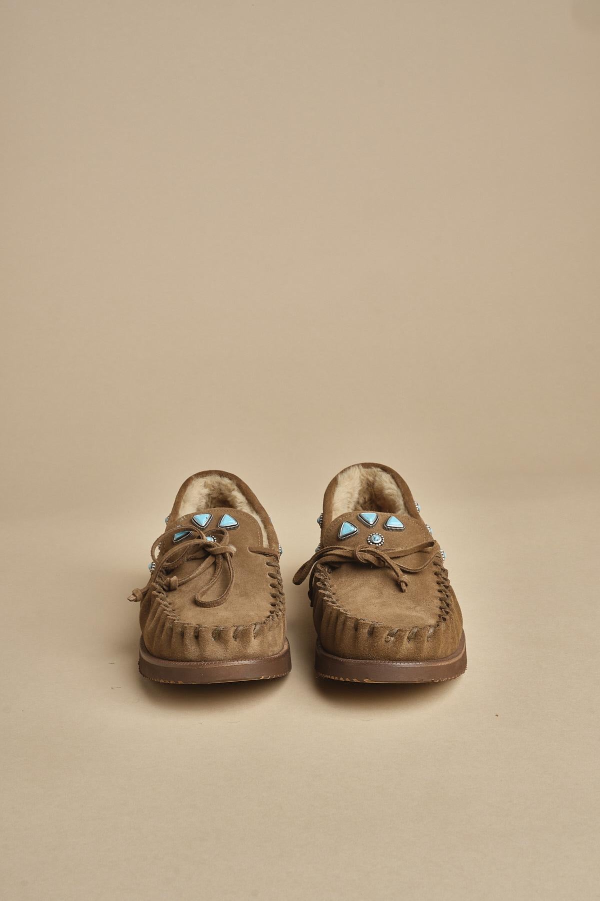 scarpe camoscio con pietre LAKOTA BROWN fortela 