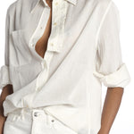Camicia ANGELO con rouches ANGELO1TEE OFFWHITE antik batik 