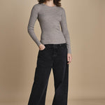 maglia girocollo a costine CAMB KNIT BLOUSE LIGHT TAUBE herskind 
