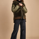 24065 giubbotto in nylon e pelliccia 24065350 MILITARE milaura 