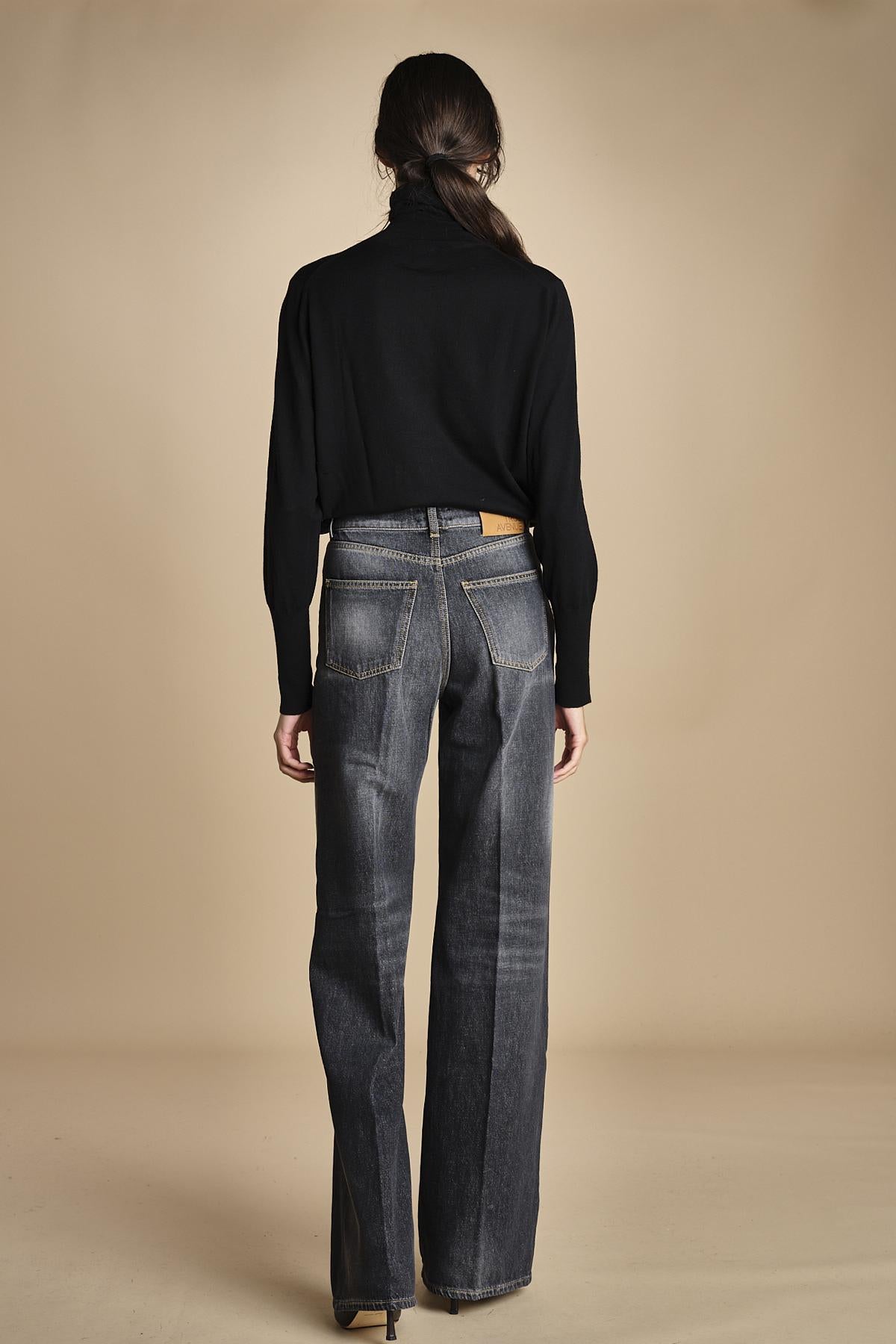 denim lungo diritto CLARA OPENBLACK true avenue 