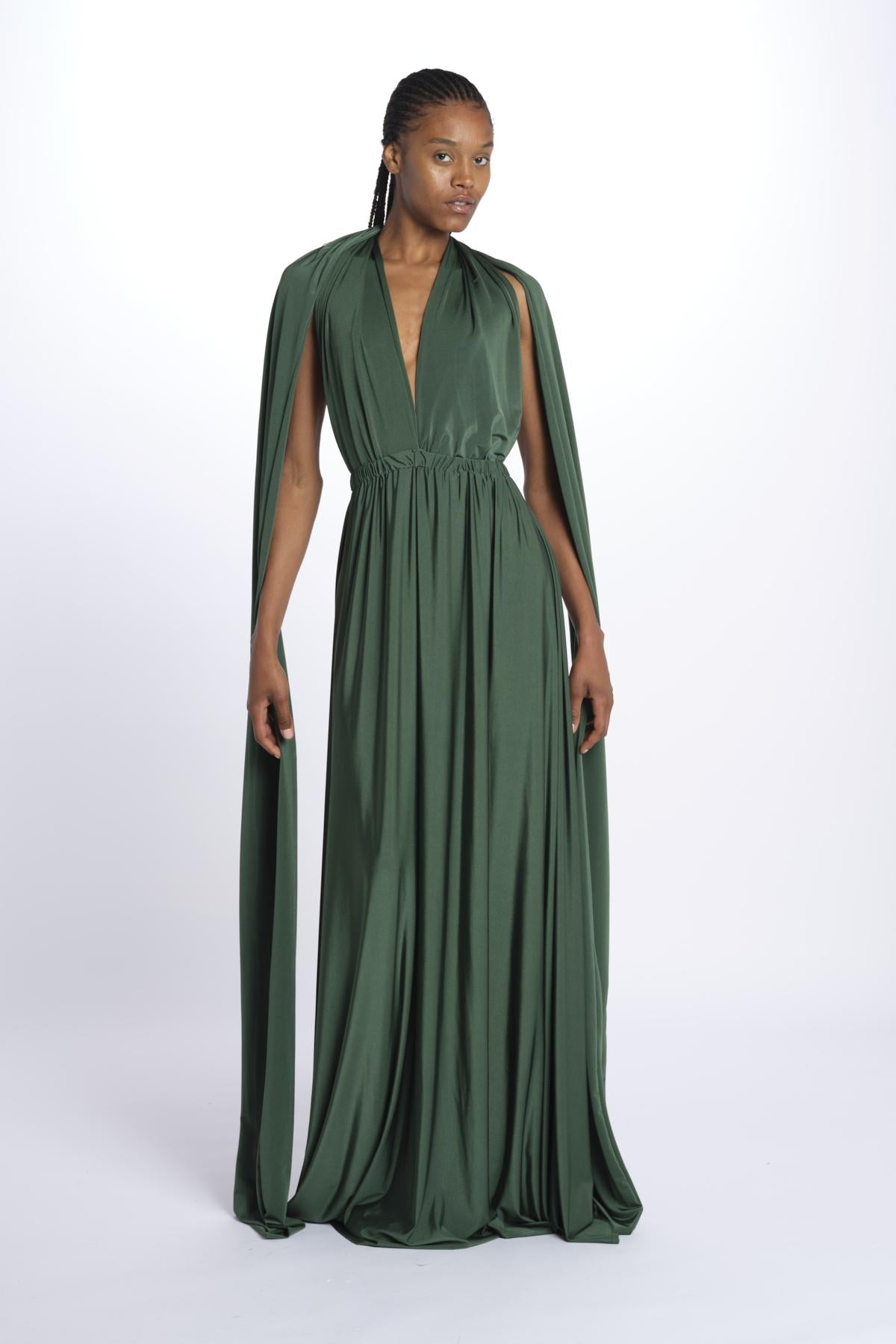 ALLUIM DRESS abito lungo ALLIUM GREEN nash 