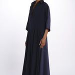 Abito lungo scollo V NEW CHRISTY DRESS BLUECOTTON jejia 
