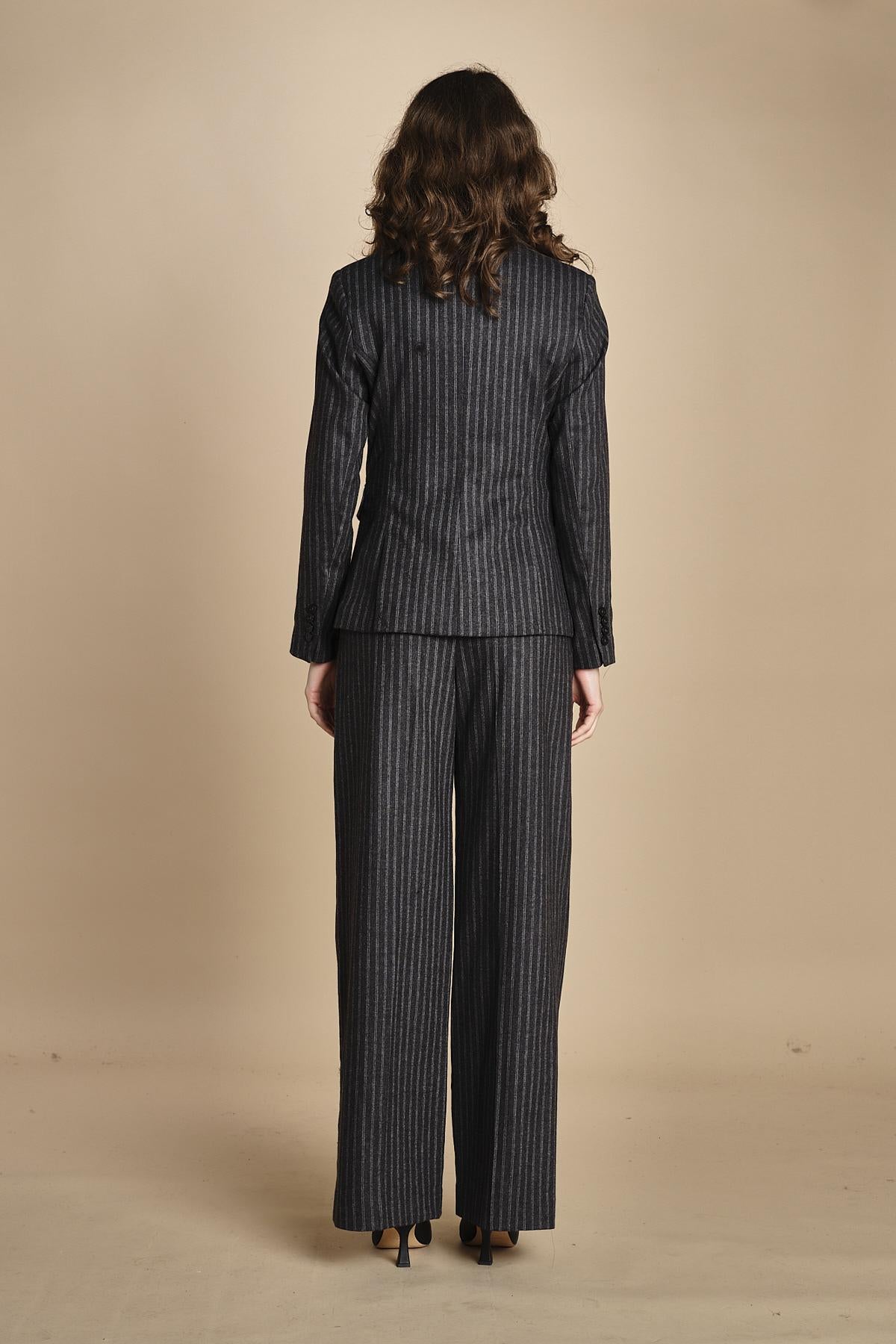 blazer gessato 15V516CO191 P092 GREY ines de la fressange 