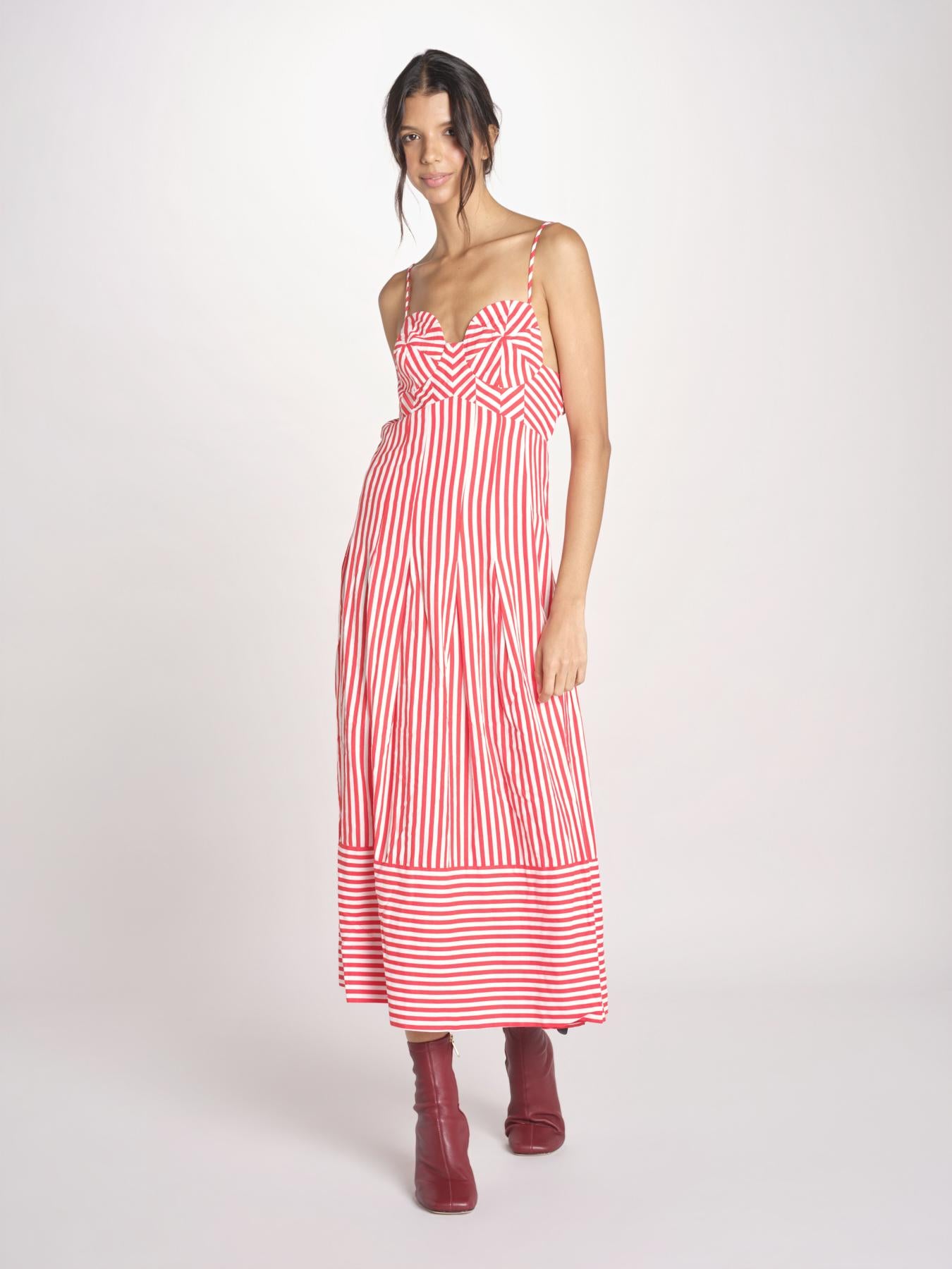 abito a righe con spalline CHECKERED STRIPES 348984 CHECKERED STRIPES farm rio 