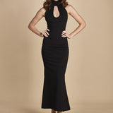 abito lungo con scollo americana MY TYPE BLACK undress code 