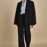 G031 camicia girocollo a righe G022-1519-R1D1 AZZURRO n21 