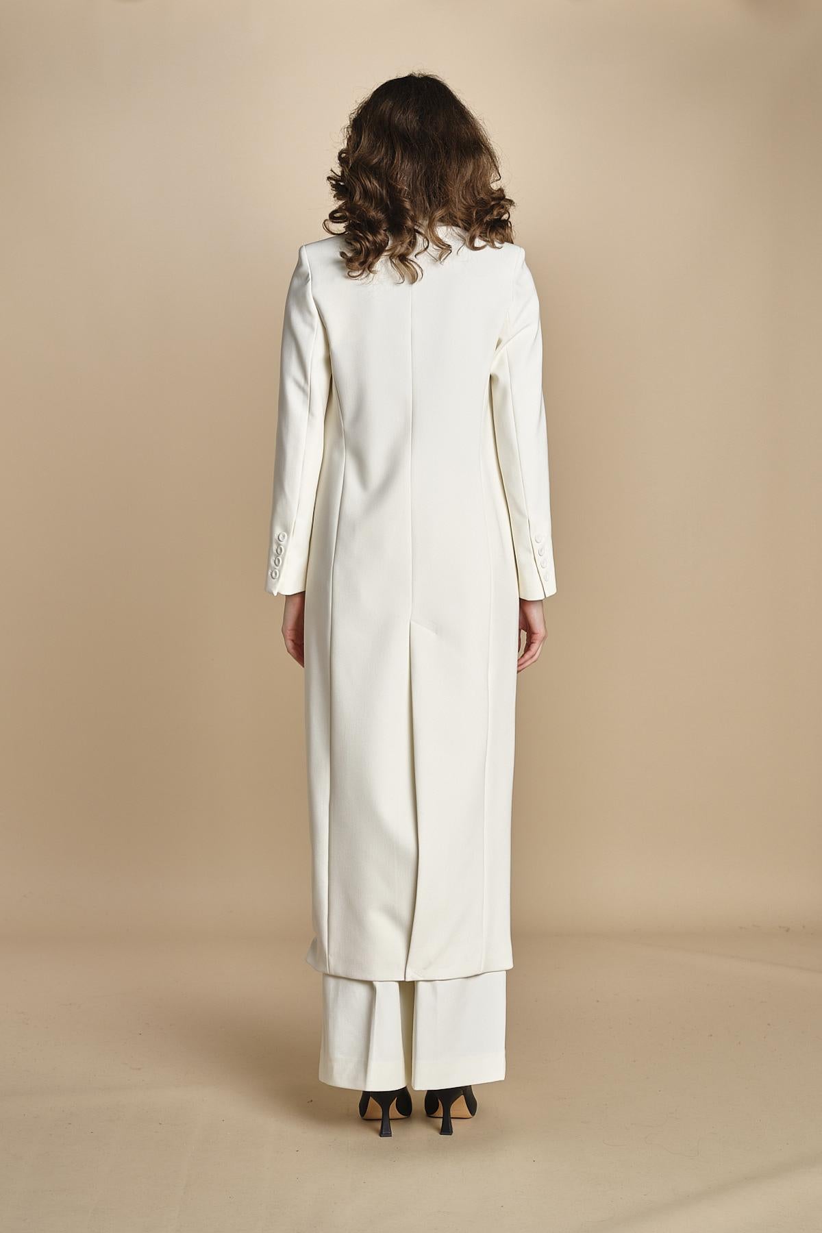 cappotto lungo smoking JIL ANN  IO1100X9049 WH011 ivy oak 