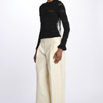 Maglia DEVON m/l inserto pizzo 020 BLACK sea ny 