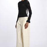 Maglia DEVON m/l inserto pizzo 020 BLACK sea ny 