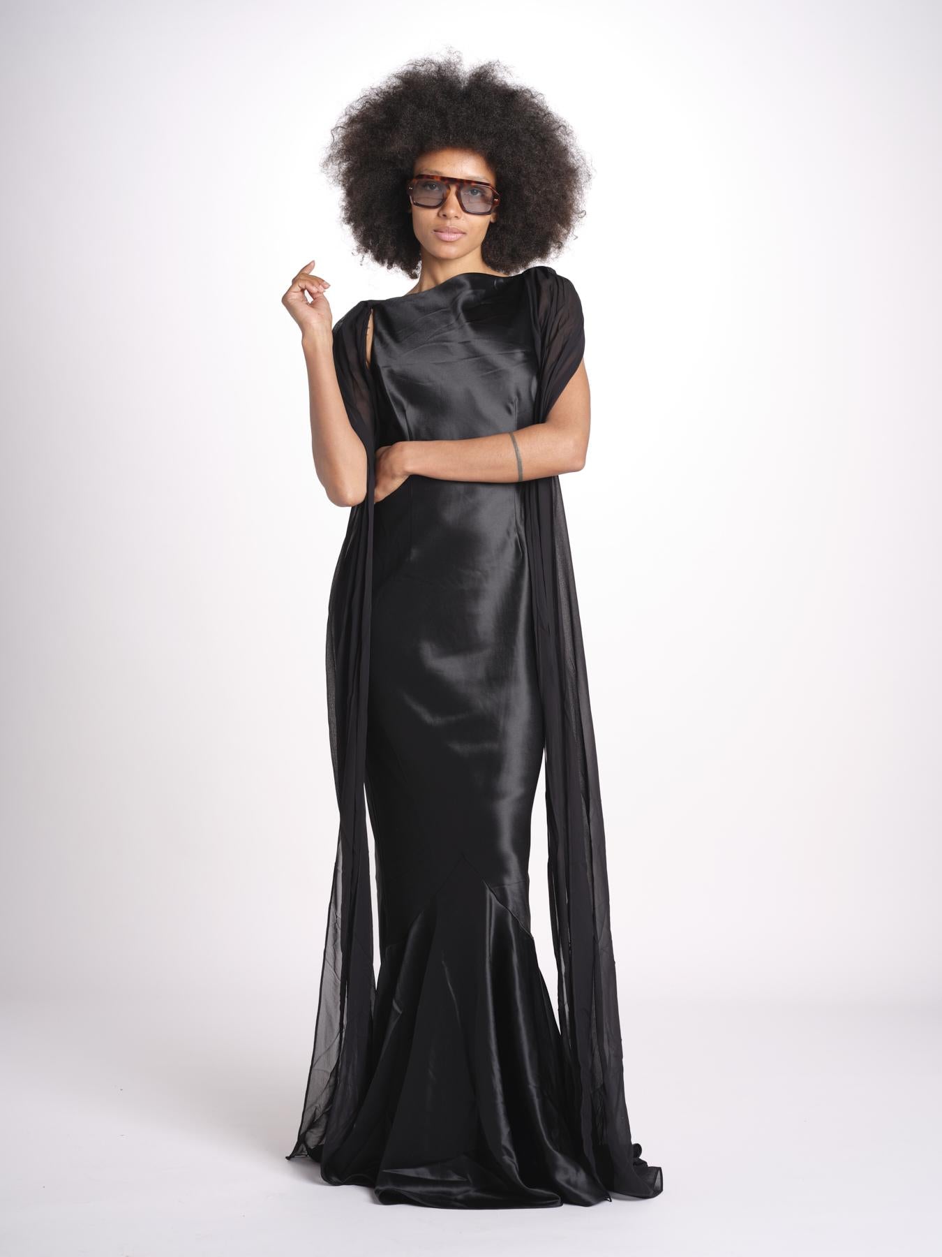 abito sirena 10120 BLK retrofete 