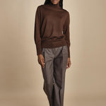 pantalone in flanella con pinces MAFALDA T 357194 73 quelledue 