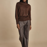 pantalone in flanella con pinces MAFALDA T 357194 73 quelledue 