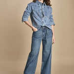 camicia in denim SOFIA BLUE fam 