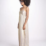 abito lungo con spalline sottili WWDR02613 GOLD 700 zadig & voltaire 